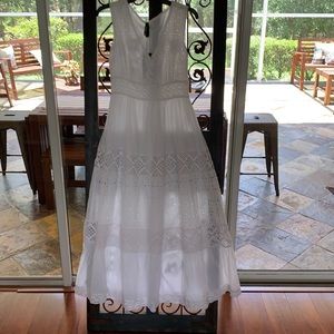 NWT Romantic White Prairie Maxi Dress Medium